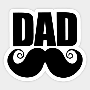 DAD text with mustache Sticker